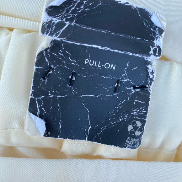 New Worthington Women Cream Pull On Wide Leg Elastic Waist Dress Pants 1X - Picture 4 of 5